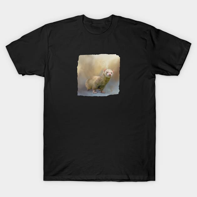 Cute Ferret 01 T-Shirt by Elisabeth Lucas